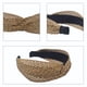 thumbnail image 3 of Diadema de paja, diadema con nudo bohemio, diadema ancha tejida a mano de color sólido para mujer MFZFUKR CPB-DE-LYY1067-1, 3 of 5