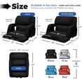 thumbnail image 2 of Wide Stadium Seats With Back Support, Exclusive "Sofa Style" Design Extra Thick Bleacher Chairs With Back and Cushion, 6 Reclining Positions - Ultimate Comfort for Sports Events (Black, 22.5"), 2 of 8