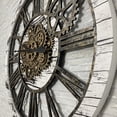 thumbnail image 4 of THE GEARS CLOCK Wall Clock with Real Moving Gears AM-LI_ 36 in Round Grey-White, 4 of 10