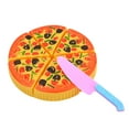 thumbnail image 1 of Garnitures de Tranches de Pizza pour Enfants, Jeu de Rôle, Souper, Cuisine, Jouet Alimentaire, Cadeau, 1 of 8