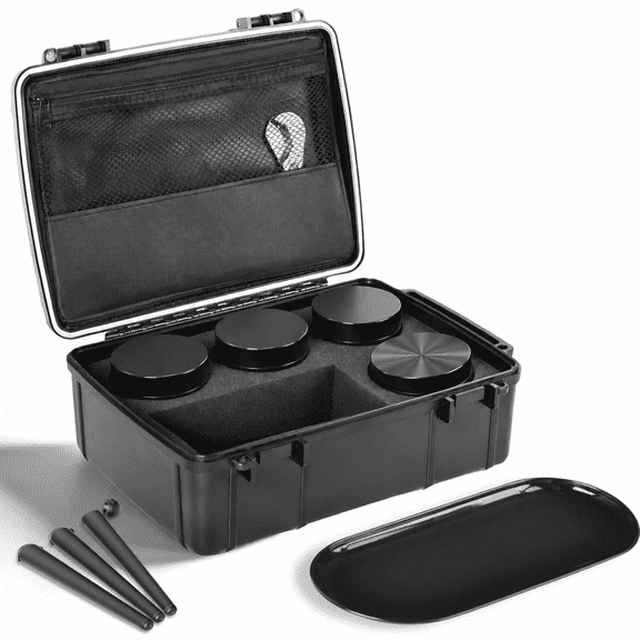 Anverion Large Waterproof ABS Hard Case with Removable Divider Tray, IP67 Airtight Seal, Impact-Resistant Storage for Tools, Electronics & Outdoor Gear