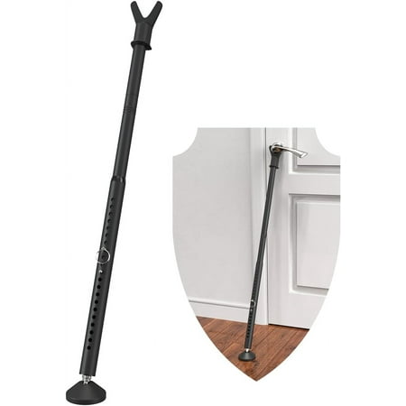 AEASKIEY Door Stopper Security Bar, Adjustable Heavy Duty for Patio,Window, Black