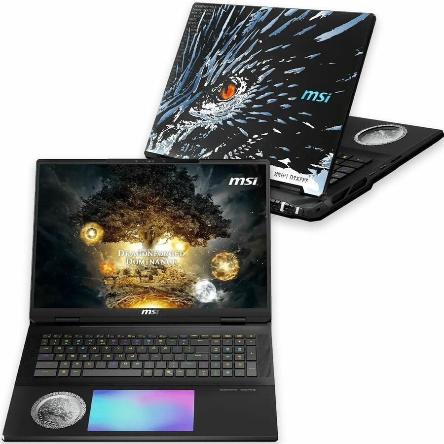 MSI Titan 18 HX Dragon Edition Norse Myth A2XW Titan 18 HX Dragon Edition Norse Myth A2XWJG-440US 18" Gaming Notebook, UHD+, Intel Core Ultra 9 285HX, 96 GB, 6 TB SSD, Norse Myth Dragon Edition