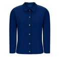 thumbnail image 6 of Lenpel Button down Shirts for Women Trendy Long Sleeve Collared Corduroy Tops Dressy Casual Blouses Loose Fashion Jackets(Blue,Medium), 6 of 7