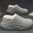 thumbnail image 2 of Bibifish Mens Womens Fuzzy Slippers FleeceâLined ArchâSupport ClosedâHeel ColdâProof WaterâResistant Soft Nonâ Sole SlipâOn Indoor Outdoor Shoes, 2 of 4
