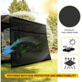 thumbnail image 4 of NovaCraft 8x12ft RV Awning Sun Shade Screen with Zipper, Upgraded Black Awning Fabric Improve Shadow and Privacy Protection RV Awning Shade Replacement Complete Kits for Trailer Camper Motohome, 4 of 7