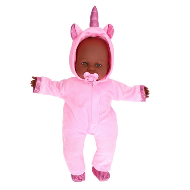Muñeca bebé negra de simulación, muñeca bebé negra 16 muñecas de vinilo negro Muñecas negras diseñadas para la precisión