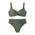 thumbnail image 4 of Xucatan Women's High Waisted Two Piece Bikini Set with Adjustable Straps and Removable Pads, Modest Cozy Swimsuit with Skirted Bottom for Beach Pool Vacation Gift, 4 of 6