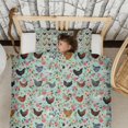thumbnail image 3 of Chicken and Flower Duvet Cover and Pillowcase Set for Single Bedding, Bedroom Accessories for Kids Teens, 3 of 5
