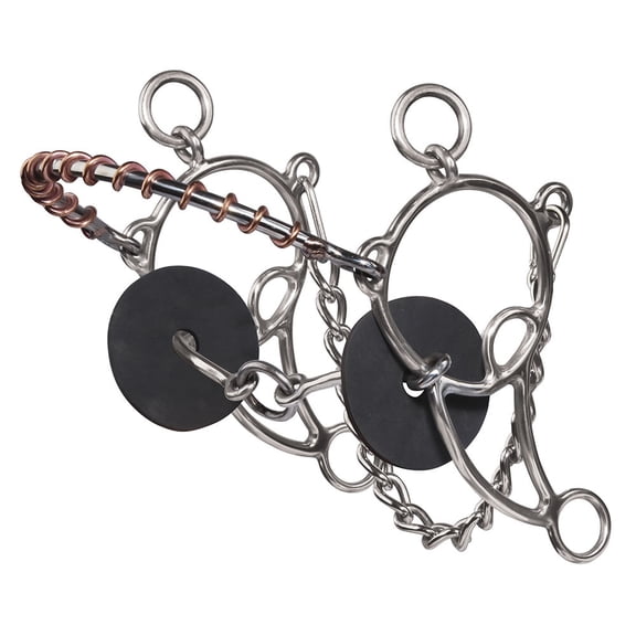 Professional's Choice Brittany Pozzi Combo Snaffle Bit - 5.5" Mouth, Mild Copper Twisted Wire Lifesaver Smooth Lifesaver