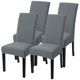 thumbnail image 1 of Juego de 4 Fundas Elásticas Grises para Sillas de Comedor SearchI, 1 of 7