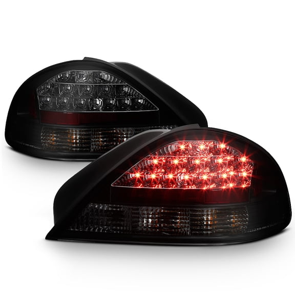 Black Smoke 1999-2005 Pontiac Grand AM Lumileds LED Tail Lights Lamps Left Right