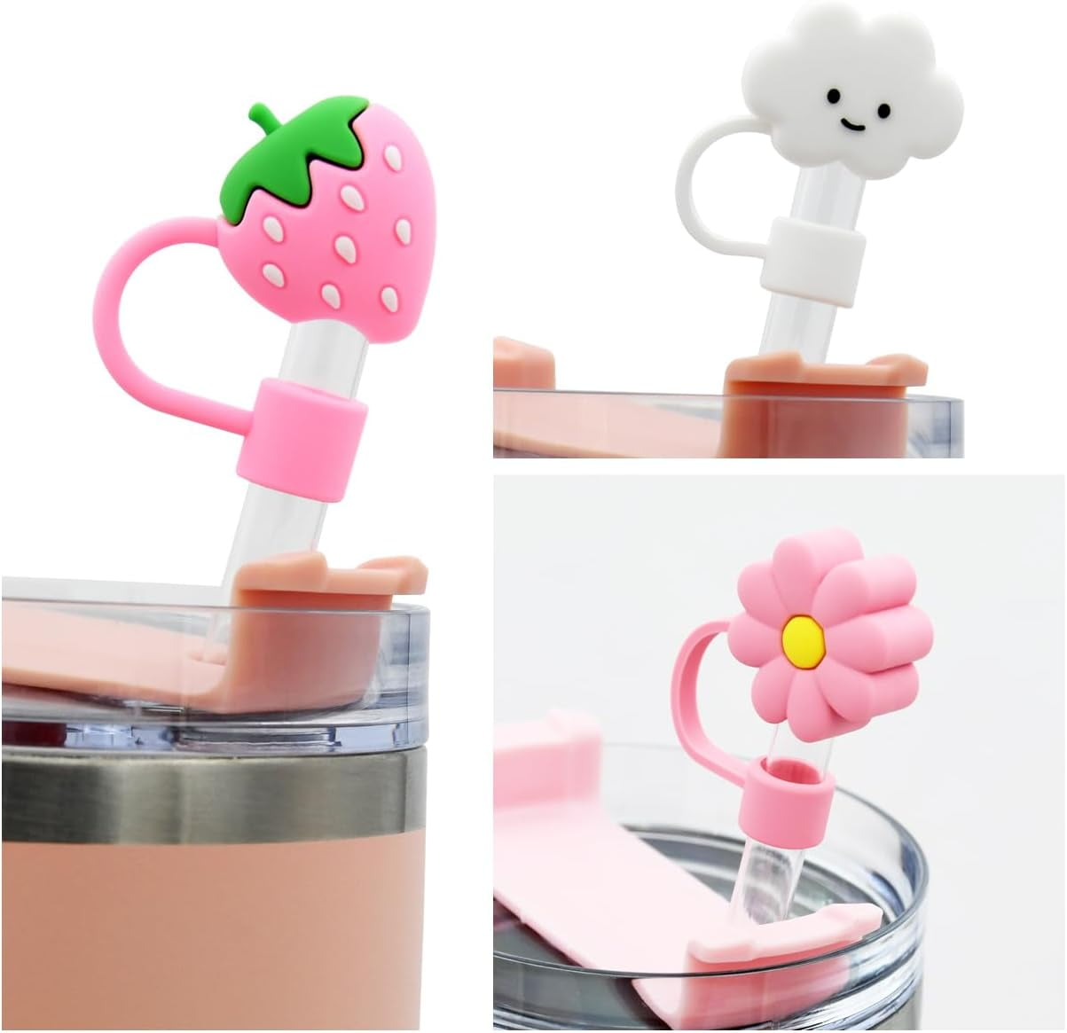 6Pcs Straw Cover Cap for Stanley Cup, 10mm Cute Flower Cloud Shape Silicone Straw  Topper Compatible with Stanley 40 Oz Tumbler Reusable Dust-Proof Straw Tips  Lids - Yahoo Shopping