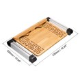thumbnail image 2 of Unique Bargains 16.9x10' Book Stand, Bamboo Iron Foldable Book Holder with Clips Adjustable Legs, Wood Color, 2 of 5