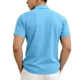 thumbnail image 4 of CYRBOKO Boys Polos, Short Sleeve Quick-dry Summer Casual Athletic Tops Sky Blue Size 11-12 T, 4 of 5