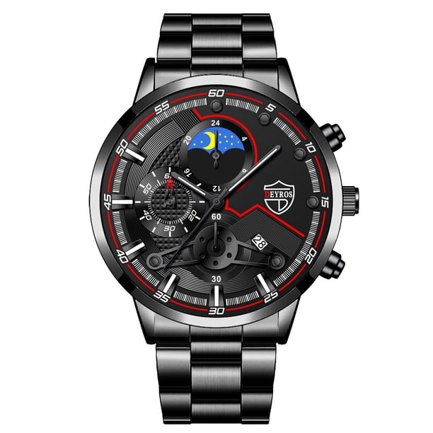 Reloj de moda para hombre, reloj con calendario, reloj dorado para hombre, reloj de cuarzo para negocios, reloj para estudiantes