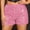 Pink, variant on Swuxness Women Shorts Pants, Spring and Summer Casual Pants, Ladies Solid Color Fashion Elastic Waist Comfortable Pants Pink, L