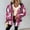 Hot Pink, variant on SwiftWear Women's Plaid Shirt Jacket Warm Hooded Fleece Coat Button Pocket Casual Outerwear Thick Cozy Shacket, Burgundy