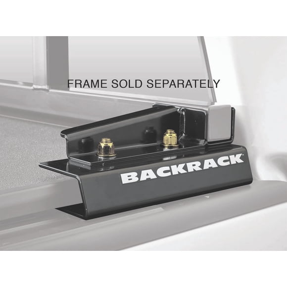 BackRack Headache Rack Mounting Kit 50120 For Back Rack Headache Racks; Black; Works With Wide Top Tonneau Cover; With Rail Plates/Hardware
