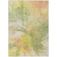thumbnail image 2 of HomeRoots 579721 3 x 5 ft. Abstract Washable Indoor & Outdoor Rectangle Area Rug, Green & Yellow, 2 of 5