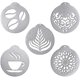 thumbnail image 1 of 5 moldes de acero inoxidable para café, moldes para coronas de café con arte latte, moldes personalizados para decoración de pasteles de café, 1 of 5