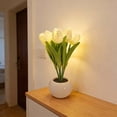 thumbnail image 1 of Yunuuuoa LED Table Lamp, Imitation Flower Shaped Night Light with USB Port, Decorative Bedside Lamp for Home Bedroom Decor, Warm White Dimmable Ambient Lighting Gift Idea, 1 of 8