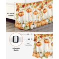 thumbnail image 3 of Thanksgiving Pumpkin Bed Skirt Queen Size 16 Inch Drop, Maple Leaves Retro Letter Texture Wrap Around Dust Ruffle Bedskirts, Wrinkle & Fade Resistant Easy Fit Bedskirt with Adjustable Elastic, 3 of 8