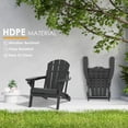 thumbnail image 5 of Pipopa Outdoor Folding HDPE Adirondack Chair Set of 2 with Cup Holder,All-Weather Patio Chair for Garden,Backyard,Pool,Black, 5 of 8