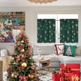 thumbnail image 3 of Christmas Sheer Kitchen Curtains Red-Green Gradient Snowflake Tier Curtains 24 Inch Length Light Filtering Rod Pocket Short Curtains for Bedroom Laundry Room Bathroom, 26" W x 24" L, 2 Panels, 3 of 6