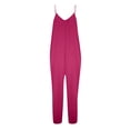 thumbnail image 6 of NMMUED Overalls for Women Loose Fit Baggy Overalls for Women Wide Leg Overalls for Women Casual Rompers for Women One Piece Jumpsuits for Women, Hot Pink L, 6 of 6