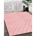 thumbnail image 3 of Ahgly Company Machine Washable Indoor Rectangle Transitional Pastel Red Pink Area Rugs, 6' x 9', 3 of 7