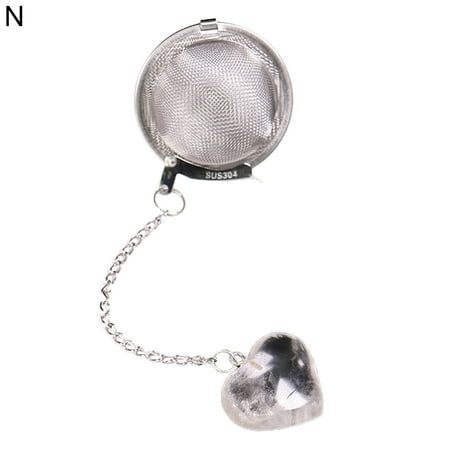

Skys Spice Infuser Fine Mesh Reusable Heart Shape Faux Crystal Tea Cooking Seasoning Tea Filter for Tea House