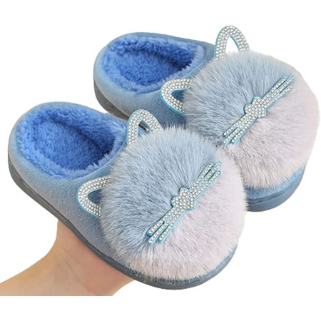 

CoCopeaunts Toddler Slippers Girls Kids Slippers Cute Cat House Slipper Fuzzy Slippers Pink Slipper Winter Warm Slippers Soft House Shoes