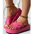 thumbnail image 5 of JNGSA Women's Slip On Platform Sandals Comfortable Open Toe Flatform Chunky Sandals Summer Beach Sandals, 5 of 6