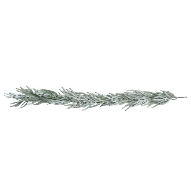 White Simulated Flocked Rattan With Snow Effect For Christmas Tree And Home Decoration Length 70.87 Inches Weight 0.88 Pounds 1 Piece