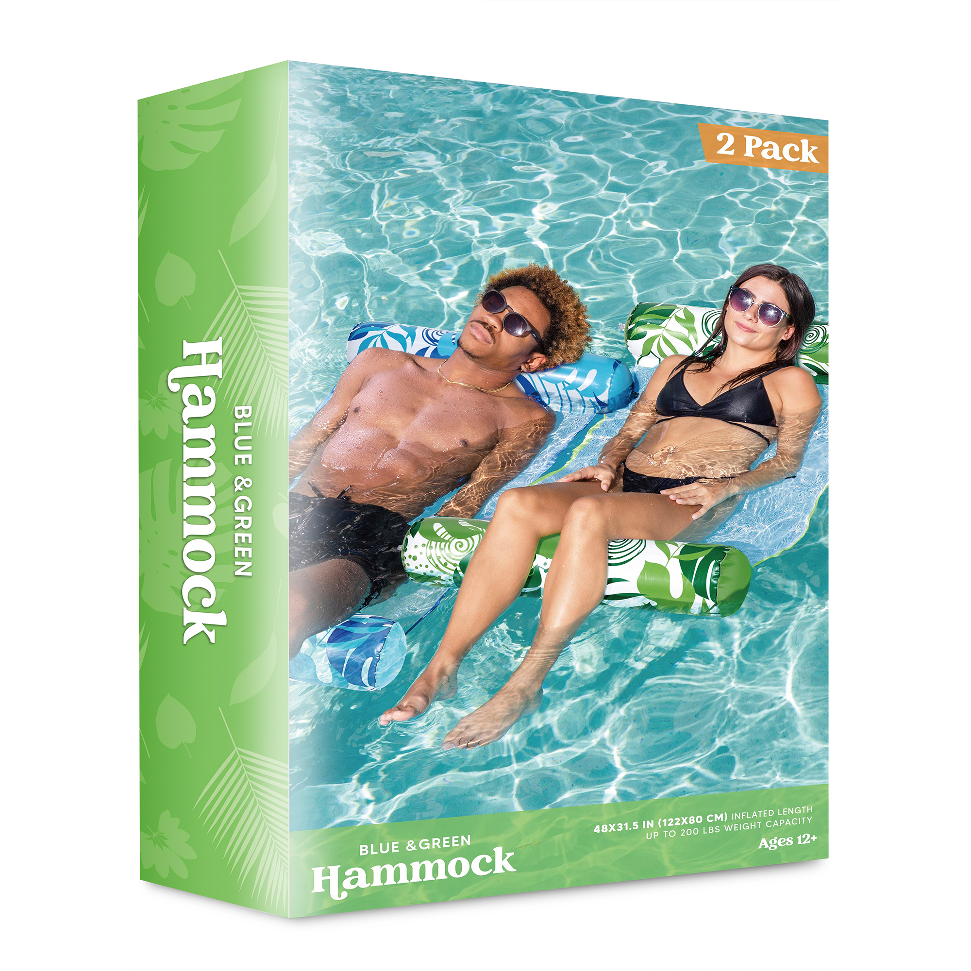 Joyfy 2-Pack Inflatable Pool Float Hammock 4-in-1 photo 8