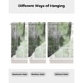 thumbnail image 4 of Sage Green Grey Swag Valances for Windows, Modern Oil Painted Abstract Art Aesthetics Rod Pocket Sheer Valances for Windows, Swag Toppers Light Filtering for Kitchen Living Room 2 Panels 36''x63'', 4 of 6