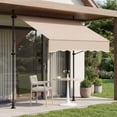 thumbnail image 1 of DSstyles Auvent Rétractable Pare-Soleil Abri, Auvents à Hauteur et Angle Réglables pour Maison Rétractable, Auvent Rétractable Manuel pour Terrasse Balcon, Beige, 1 of 8