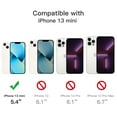 thumbnail image 2 of JETech 3 in 1 Case for iPhone 13 Mini 5.4-Inch, with 2-Pack Screen Protector and Camera Lens Protector, Non-Yellowing Shockproof Bumper Phone Cover, Full Coverage Tempered Glass Film (Clear), 2 of 7