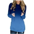 thumbnail image 1 of Penkiiy Chandails à Capuche pour Femmes Mode Féminine Imprimé à Capuche Manches Longues Amples Hauts Décontractés Chandail en Molleton Bleu Vêtements Y2K, 1 of 5