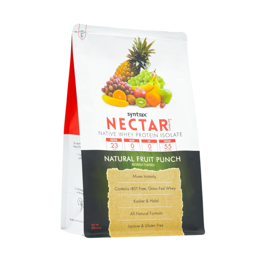 Syntrax Nectar Naturals, Natural Fruit Punch, 2 lbs. Native Whey Protein Isolate, Refreshing Fruit Juice Flavor