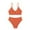 Orange, variant on Odeerbi 8-15 Years Kids Girls Summer Beach String Bikini Swimsuit Hawaiian Beachwear Solid Color Bathing Suit Two Piece Swimwear Set