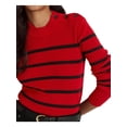 thumbnail image 3 of LAUREN RALPH LAUREN Chandail à Col Montant à Manches Longues Rayé Rouge pour Femmes P, 3 of 4
