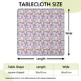 thumbnail image 2 of Purple Cartoon Unicorn Rainbow Pattern Square Fitted Tablecloth with Elastic Edge,Square Table Cover,Washable Elastic Table Cover for Home Kitchen Party Decor 36"x36", 2 of 6