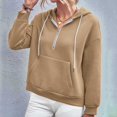 thumbnail image 2 of Vedolay Plus Size Sweatshirts for Women Fashion 2023 Printed Long Sleeve Hoodie Sweater Zip up Jacket Khaki,L, 2 of 5