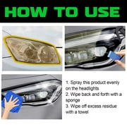 2026 Professional Car Headlight Restoration Kit, Multifunctional Car Headlight Cleaner, Headlight Polishing Kit with Sponge & Towel, Headlight Polishing Spray for All Vehicle Types