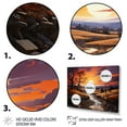 thumbnail image 3 of Designart "Pastoral Painted Skies at Sunset" Landscapes Floater Framed Wall Art Living Room, 3 of 7