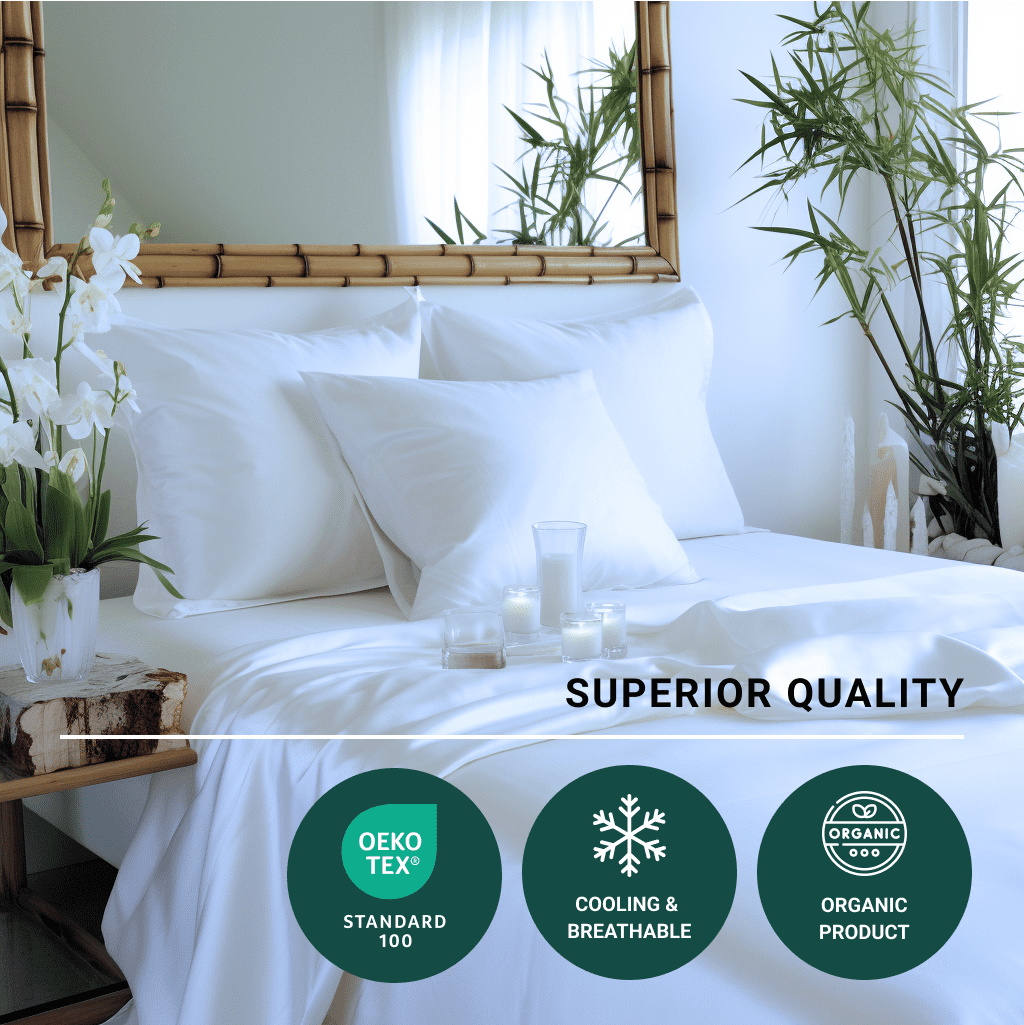 FAVELLINI Symphony Of Nature 4-Piece King Bed Sheet Set, 300 Thread Count, Soft & Cooling, Hypoallergenic, Eco-Friendly