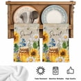 thumbnail image 5 of Yellow Sunflowers Kitchen Towels Set of 3, Elegant Pastoral Floral Daisy Bees Absorbent Dish Towels for Kitchen, Microfiber Hand Towel, Quick Drying Tea Towel for Cleaning Decorative Dishcloths, 5 of 7