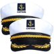 thumbnail image 1 of 2 Pieces Navy Marine Admiral Style Hat - Adjustable Shisailor Cap, 1 of 5